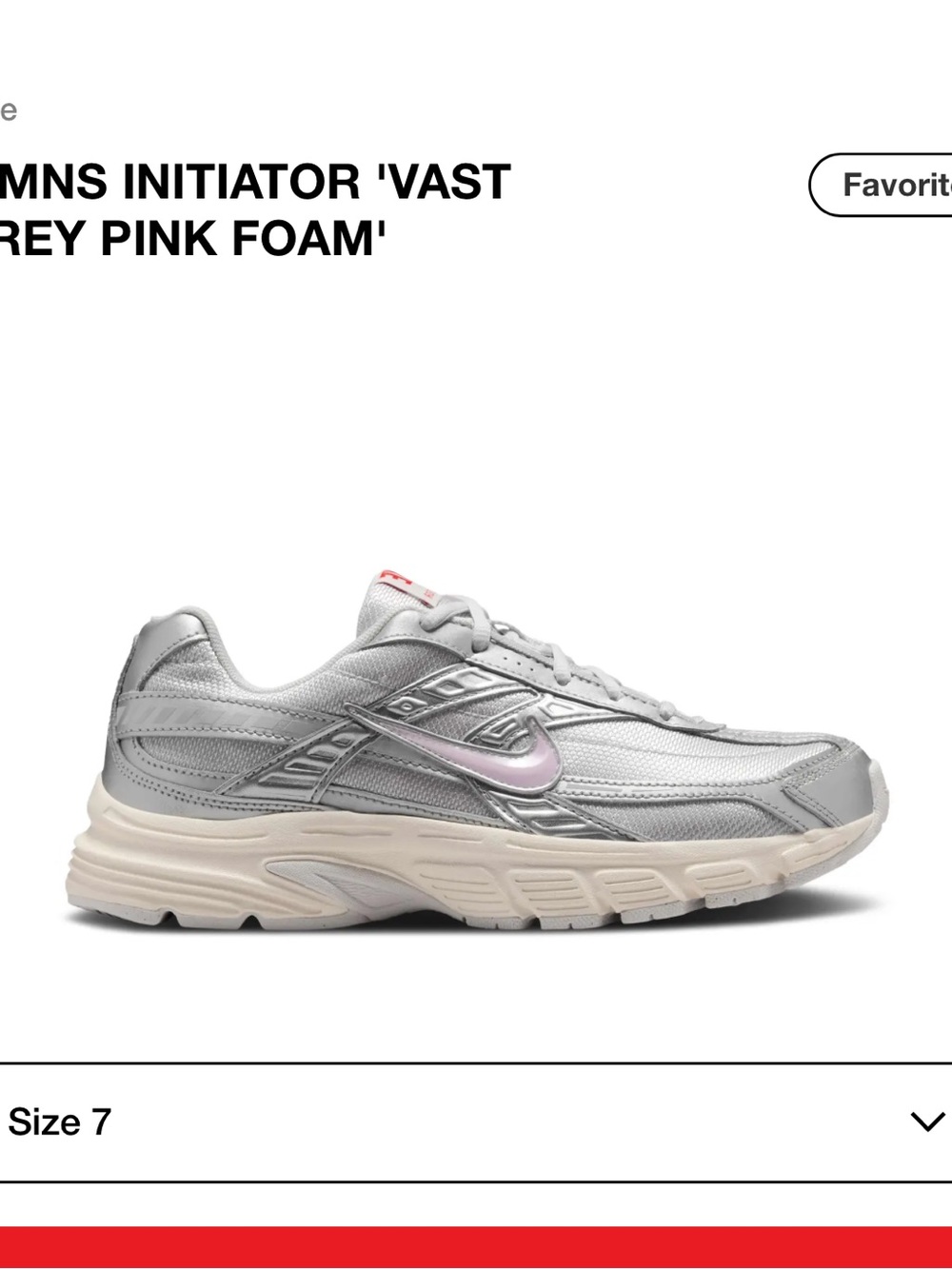 NIKE INITIATOR 'VAST GREY PINK FOAM